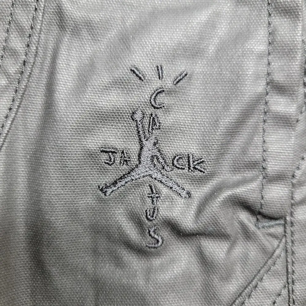 NWT Jordan Nike x Cactus Jack Shorts Men Size 36 Black Coated Waxed Travis Scott